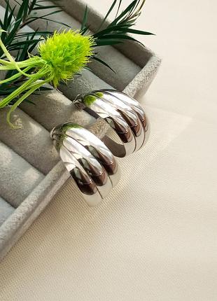 Napier винтажные серьги, серебристые, эффектные кольца, бренд, винтаж