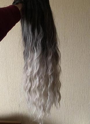 Перука волнисте волосся амбре блонд