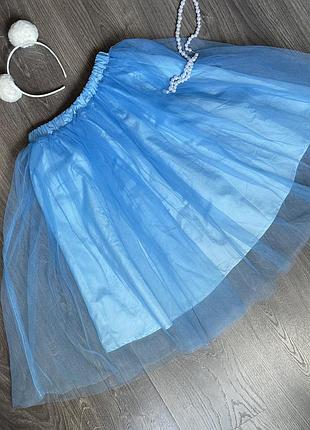 Спідниця дитяча сніжинка ельза снігова королева 134 см