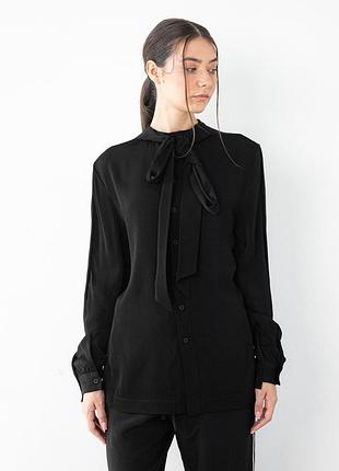 Шелковая блуза с бантом, 100% шелк