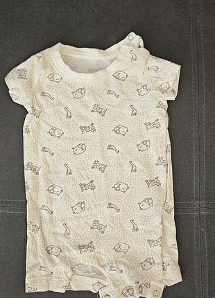 Ромпер песочник lupilu белый 62 см унисекс