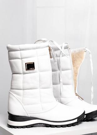 Сапожки дутики густая набивная шерсть