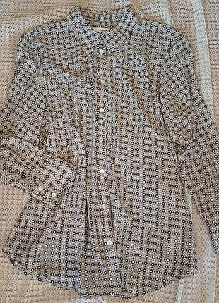 Стильная рубашка блуза в мелкий принт marks & spencer