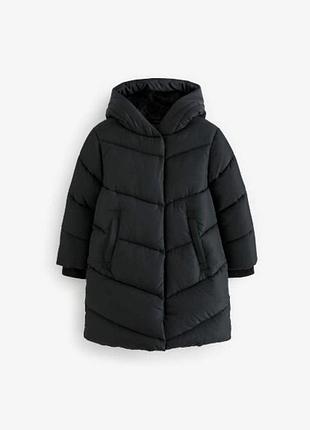 Брендовий теплый пальто куртка плащ для девочки с искусственным мехом внутри next великобритания