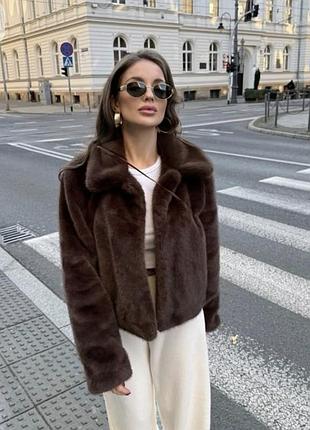 Шуба из искусственного меха zara
