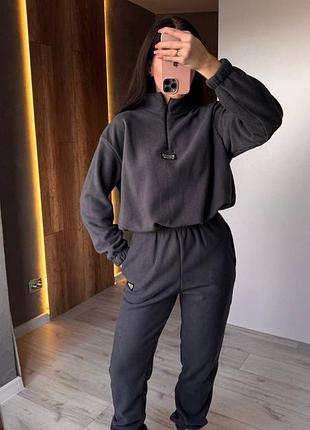 Женский теплый спортивный костюм флисовый флис зима зимний утепленный