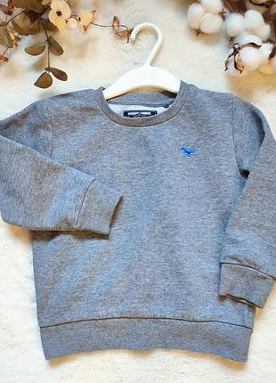 Серый свитшот с утеплением от next для мальчика 2-3 года, на рост 92-98 см