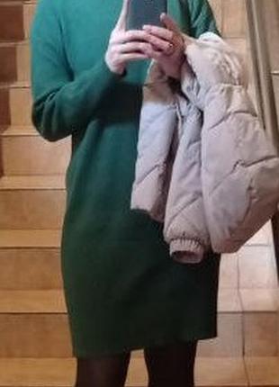 Зеленое платье на осень/зима, размер s/m