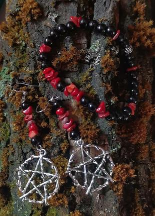 Комплект украшений "зерная огня"