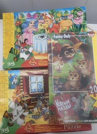 Мягкие пазлы лот 3 упаковки