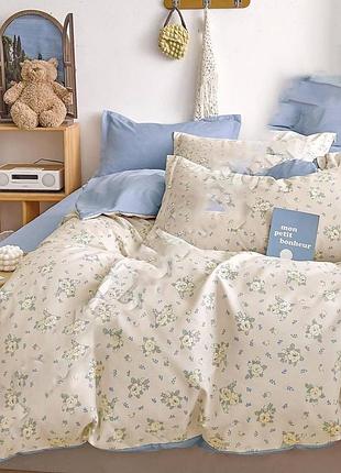 Постельное белье фланель байка colour home евро размер большая плотность комлект подарочный 220*240