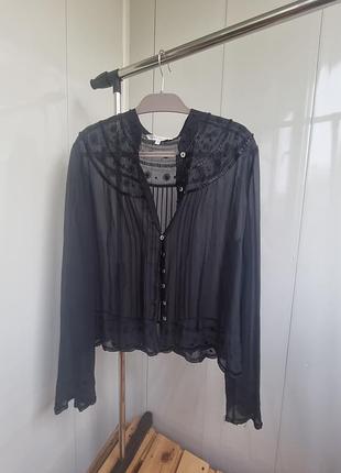 Laura ashley блузка 100% шелк рубашка