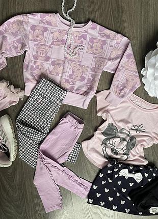 Набір комплект речей р. 104/4 роки дитячі світшот лосини футболка спідниця