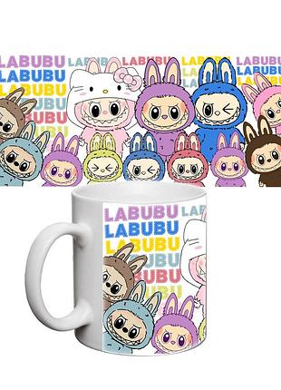 Чашка с принтом лабуба labubu кружка с принтом