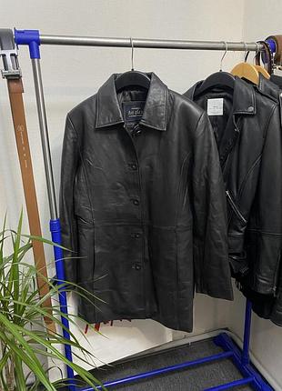 Вінтажне жіноче шкіряне пальто 1 st class плащ ретро натуральна кожа 1.3