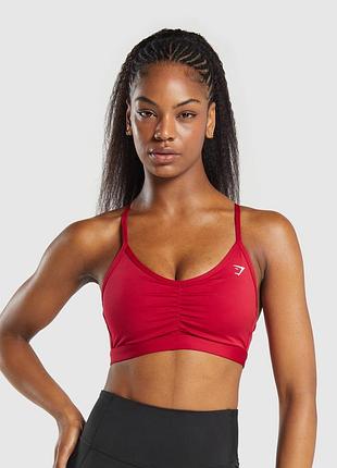 Женский топ для зала и занятий спортом gymshark ruched sports bra