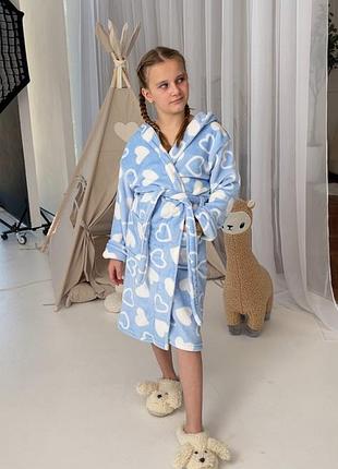 Детский махровый халат для девочки