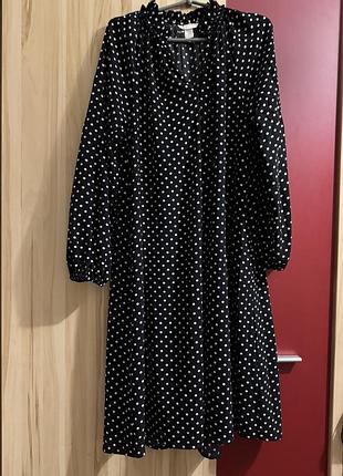 Сукня в горошок h&m з поясом