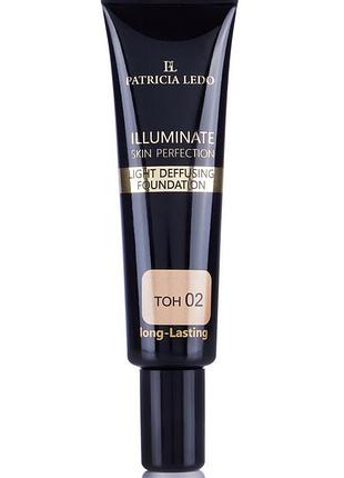 Тональный крем для лица patricia ledo light deffusing foundation тон 02, 30 мл