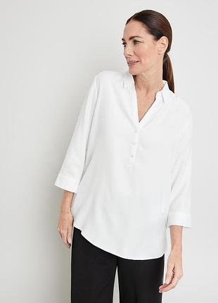 Блузка-рубашка gerry weber с экологически чистым покрытием и рукавами 3/4