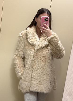 Еко шуба жіноча з коміром