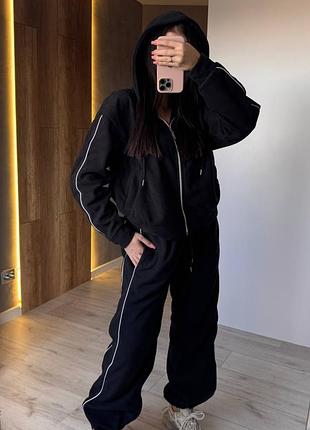 Женский брючный прогулочный костюм из флиса