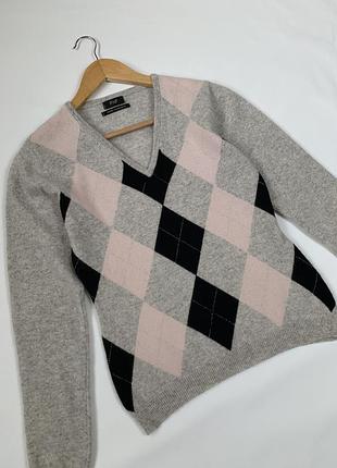 Кашеміровий джемпер в ромби