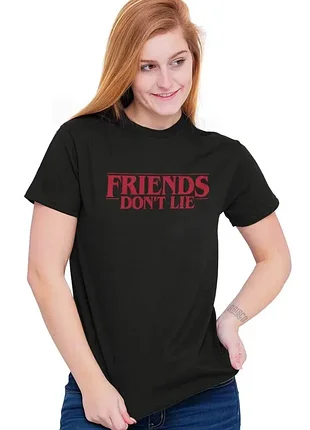 Футболка friends don't lie - stranger things