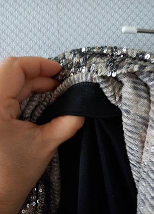 Юбка леопардовый принт в пайетки 6