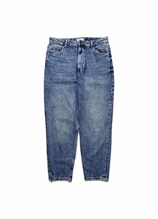 Блакитні нові джинси bershka blue mom jeans моми w34