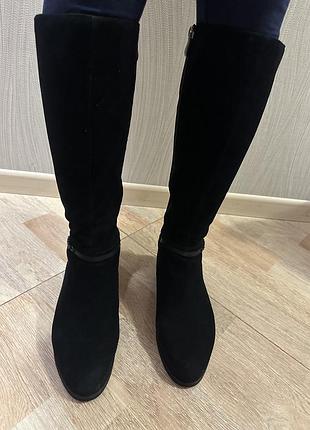 Сапоги замш 100%