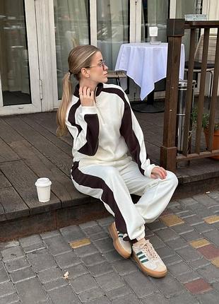 Жіночий брючний прогулянковий костюм з флісу