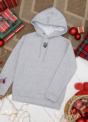 Теплый худи на подростка, мужская кофта на флисе, размер хс