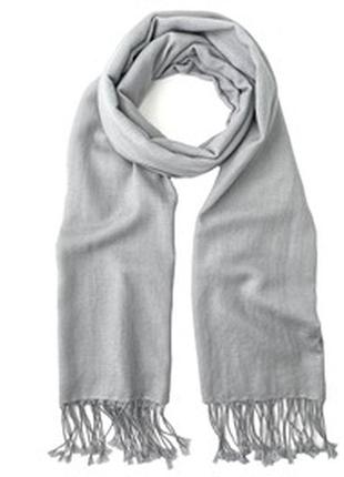 Шаль з чистої пашміни сріблясто-сіра pashmina