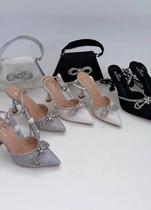 Туфлі на шпильці жіночі нарядні, екошкіра