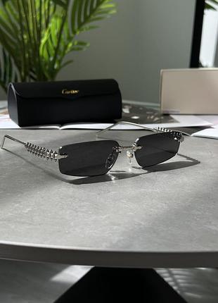 Очки cartier clash black/silver ct0544s 001 l cat.2