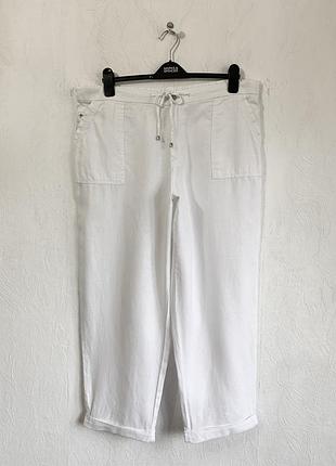 Вкорочені льняні брюки