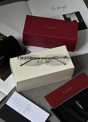 Очки cartier clash clear/silver ct0544s 001 l cat.2