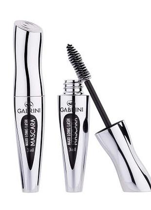 Подовжуюча туш для вій gabrini 3in1 mascara, 6 мл