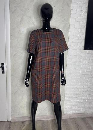 Тепла сукня в клітинку плаття next, xxxxl 56р