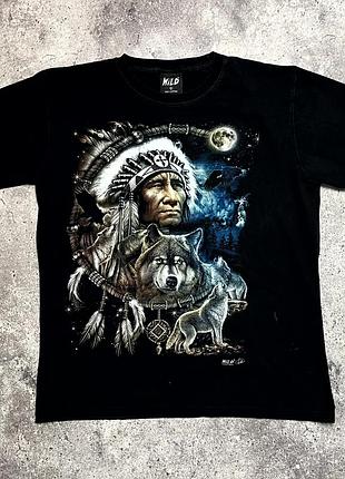 Винтажная футболка индианец native american