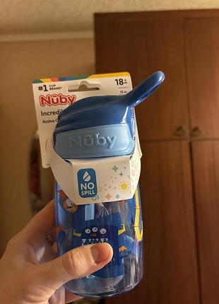 Новый поильник nuby 18+ мальчик силиконовый носик нова поїлка хлопчик