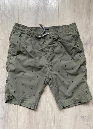 Котонові шорти 9 років хакі matalan для хлопчика на шнурку
