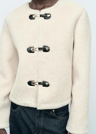 Двусторонняя шубка zara куртка дублёнка