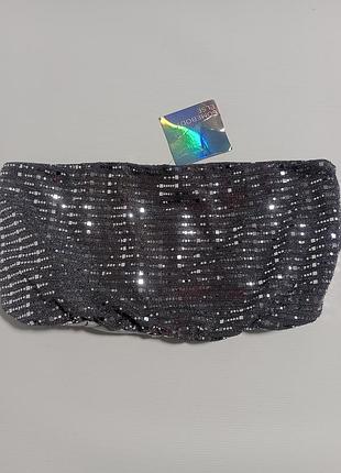 Топ.
пайетки.
цвет серый.