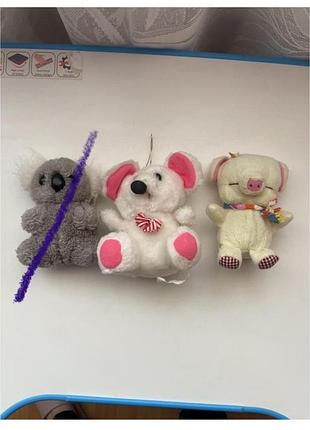 Лот іграшок : мишка, лінивець, порося , мʼякі іграшки лот