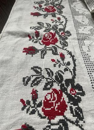 Старовинний вишиваний льняний рушник