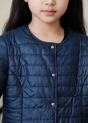 Легка куртка на тонкому синтепоні без коміра.