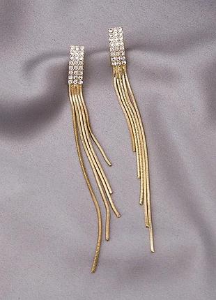 Топовые серьги кисточки шарикчики подвесы в стразы кристаллы праздничные нарядные аксессуар для свадьбы