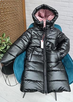 Теплая удлиненная зимняя куртка для девочки, зимнее пальто